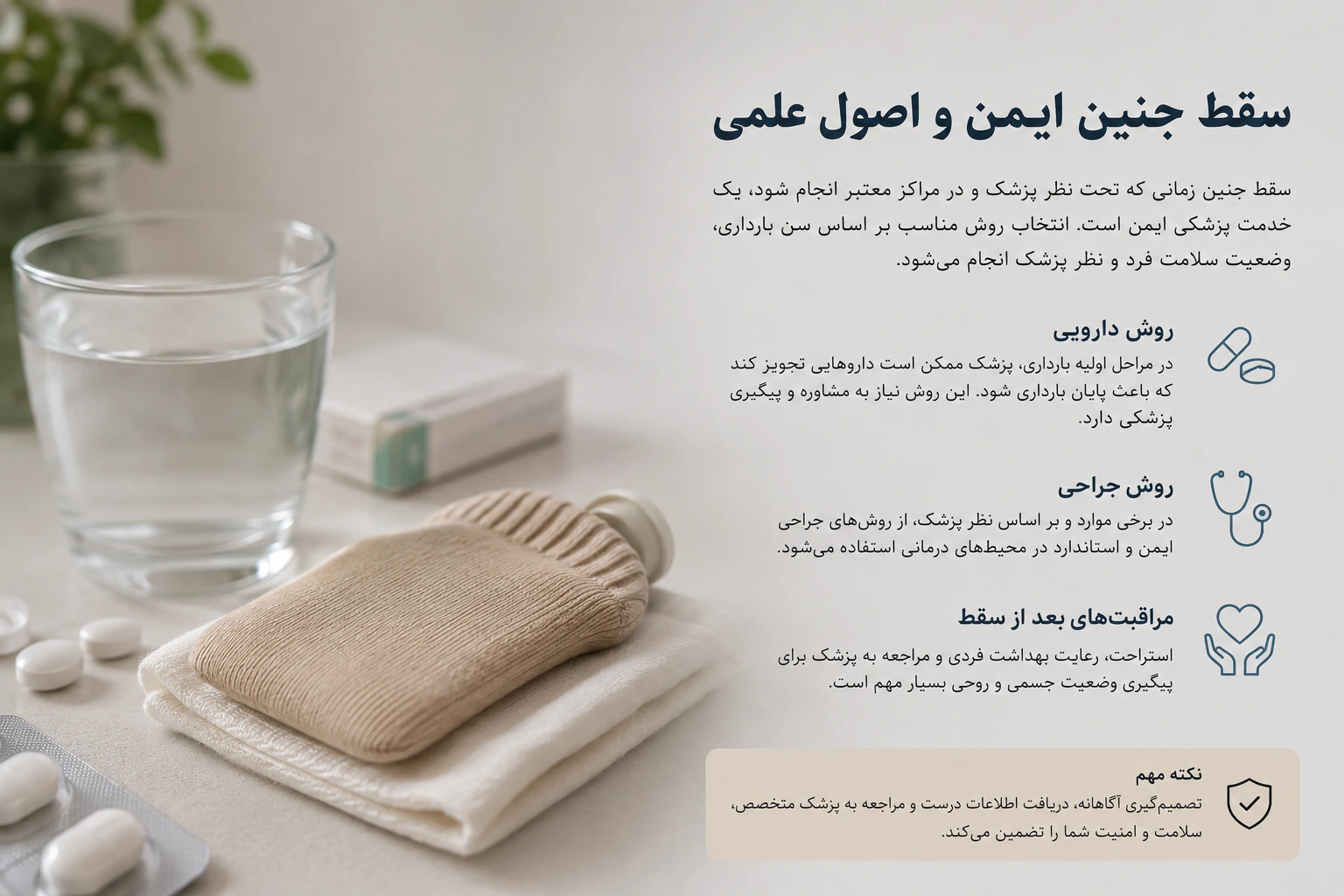 بررسی علمی سریع‌ترین روش سقط جنین، زمان اثر داروها، خطرات عوارض ناگهانی و اقدامات ضروری برای حفظ سلامت رحم بر اساس استانداردهای پزشکی