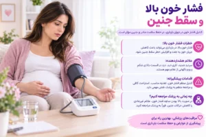 آیا فشار خون بالا باعث سقط جنین می‌شود؟ بررسی کامل خطرات فشار خون بارداری، علائم هشداردهنده و راه‌های پیشگیری از سقط برای سلامت مادر و جنین